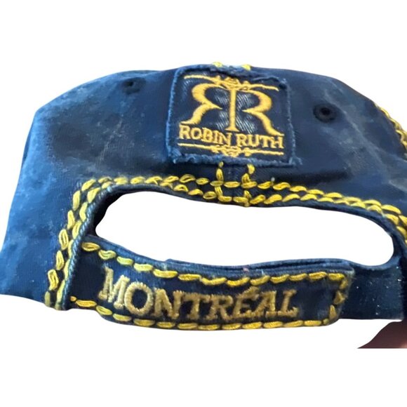 Robin Ruth Montreal City Original Distressed Blue Baseball Cap Adjustable 100% C - Picture 4 of 4